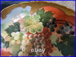 Large TV Limoges France Hand Painted Porcelain Punchbowl Gold Gild Pickard China Large TV Limoges France Hand Painted Porcelain Punchbowl Gold Gild Pickard China