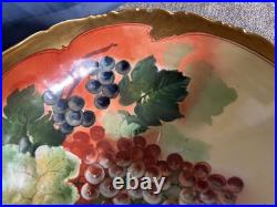 Large TV Limoges France Hand Painted Porcelain Punchbowl Gold Gild Pickard China Large TV Limoges France Hand Painted Porcelain Punchbowl Gold Gild Pickard China