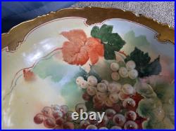 Large TV Limoges France Hand Painted Porcelain Punchbowl Gold Gild Pickard China Large TV Limoges France Hand Painted Porcelain Punchbowl Gold Gild Pickard China