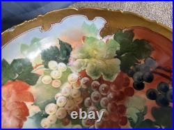 Large TV Limoges France Hand Painted Porcelain Punchbowl Gold Gild Pickard China Large TV Limoges France Hand Painted Porcelain Punchbowl Gold Gild Pickard China