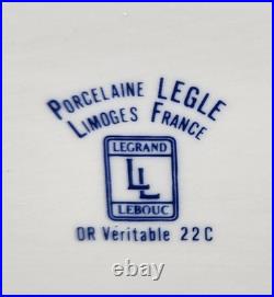 Legrand Lebouc 10 Piece Limoges Demitasse White/gold Trim CC22 coffee/tea Set Legrand Lebouc 10 Piece Limoges Demitasse White/gold Trim CC22 coffee/tea Set