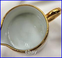 Legrand Lebouc 10 Piece Limoges Demitasse White/gold Trim CC22 coffee/tea Set Legrand Lebouc 10 Piece Limoges Demitasse White/gold Trim CC22 coffee/tea Set