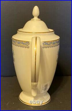 Lenox Autumn Coffeepot And Lid Ivory China Gold Accent Enamel Dots USA NEW