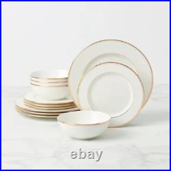 Lenox China FEDERAL GOLD Dinnerware Set 12 Piece Indonesia N/O Lenox China FEDERAL GOLD Dinnerware Set 12 Piece Indonesia N/O