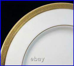 Lenox China LOWELL 2 Dinner Plates Gold Back Stamp GOOD CONDITION