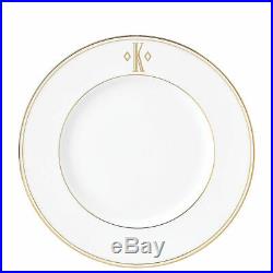 Lenox Dinnerware Federal Gold, Fine Bone China, Accent Plate Letter K, Set of 12