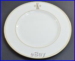 Lenox Dinnerware Federal Gold, Fine Bone China, Accent Plate Letter K, Set of 12
