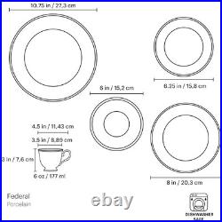 Lenox Federal Gold Bone China 5 Piece Place Setting, White 100191602