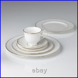 Lenox Federal Gold Bone China 5 Piece Place Setting, White 100191602