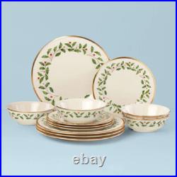 Lenox Fine China HOLIDAY Christmas 12 Piece Set N/O 893172 with Bowls