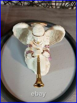 Lenox First Blessing Nativity ANGEL WITH TRUMPET 2013 PORCELAIN GOLD GILDING
