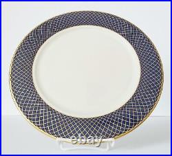 Lenox Georgetown Pattern Charger Service Plate Navy Blue Gold & Ivory Mint