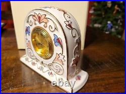Lenox Gilded Garden Clock Multicolored Floral Porcelain China with box