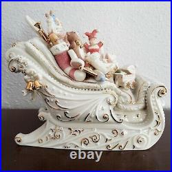 Lenox Holiday Traditions Sleigh Classics Edition Fine Bone China 24 Kt Gold Toys