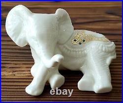 Lenox Laurels Club Exclusive Porcelain China Gold Jeweled Elephant Calf Figurine