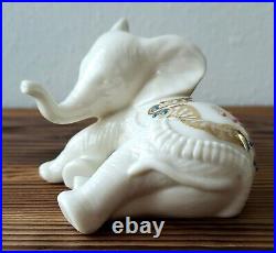 Lenox Laurels Club Exclusive Porcelain China Gold Jeweled Elephant Calf Figurine
