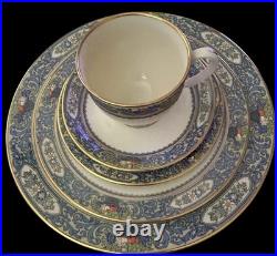 Lenox Porcelain China Autumn Collection15 Piece Place Setting Gold Back Stamp