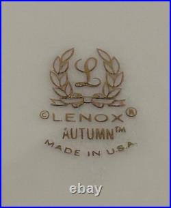 Lenox Porcelain China Autumn Collection15 Piece Place Setting Gold Back Stamp