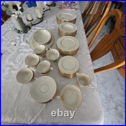 Lenox Temple Collection Citation Gold Porcelain Dinner Set Plates Bowls Cups
