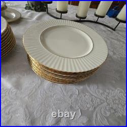 Lenox Temple Collection Citation Gold Porcelain Dinner Set Plates Bowls Cups