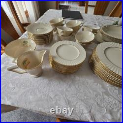 Lenox Temple Collection Citation Gold Porcelain Dinner Set Plates Bowls Cups