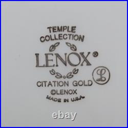 Lenox Temple Collection Citation Gold Porcelain Dinner Set Plates Bowls Cups