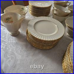 Lenox Temple Collection Citation Gold Porcelain Dinner Set Plates Bowls Cups