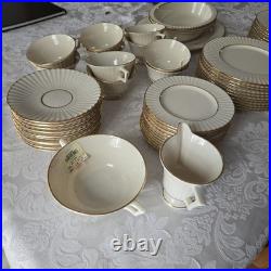 Lenox Temple Collection Citation Gold Porcelain Dinner Set Plates Bowls Cups