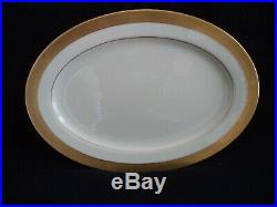 Lenox porcelain china Westchester 16-inch oval platter wide gold band