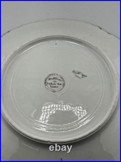 Limoges Alfred B. Pearce Ludoate Hill Green / Gold Gilding Floral Plate Set Of 6