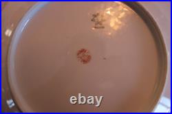 Limoges France Antique P. H. Leonard Ornate Gold Trim Floral Lunch Plate Set Of 7