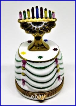 Limoges France Box Pierre Arquie Hanukkah Menorah On A Table Judaica Le