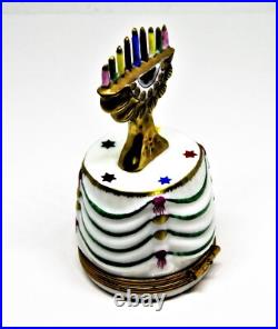 Limoges France Box Pierre Arquie Hanukkah Menorah On A Table Judaica Le