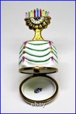 Limoges France Box Pierre Arquie Hanukkah Menorah On A Table Judaica Le
