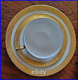 Limoges Rosenthal 17Pc Gold Encrusted Dessert Trio Set Teapot Tea Cup And Saucer