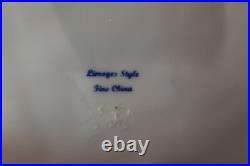 Limoges Style Fine China Cornucopia Vase Cobalt Blue & Gold Mint