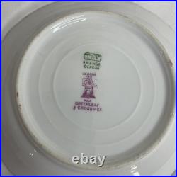 Limoges TV Greenleaf & Crosby Hand Painted Yellow Gold Tea /Demitasse 12 piece
