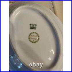 Limoges dinnerware set white and gold for 12, 104 pieces, includes 17 serving pc