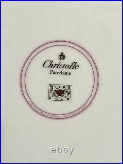 Lot Of 2 Christofle China Red White Gold Trim 12.5 Charger Service Plate B1