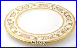 Lot of 12 Lenox Gold Casino 6 ¼ Inch Dessert Plates Raised Gold Designs