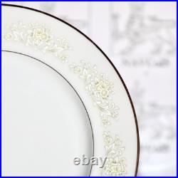 Lot of 54 White Gold by Sango Dinnerware Plate Set, Porcelain China, Near MINT