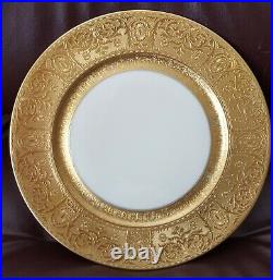 Lot of 6 Furstenberg OLD BRUNSWICK China Germany 11 Chop Plate Ornate Gold