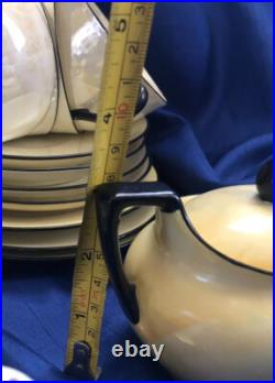 Lusterware Tea Set For 8(28pc) KPM Selesia c1904-27, RS Germany c1920-44 Antique