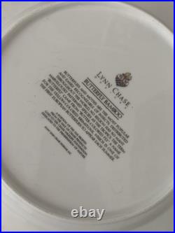 Lynn Chase Porcelain China Butterfly Bamboo Plates lot of 7