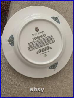 Lynn Chase Porcelain China Butterfly Bamboo Plates lot of 7