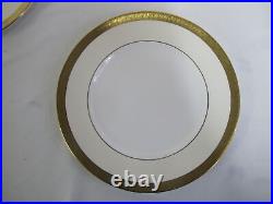 MINTON K159 Bone China BUCKINGHAM Gold Gilt Rim 10.5 Dinner Plate Set of 4