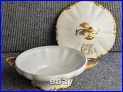 Magnificent Antique Jean Pouyat Limoges Covered Tureen Heavy Gold Gilt