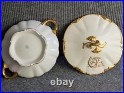Magnificent Antique Jean Pouyat Limoges Covered Tureen Heavy Gold Gilt