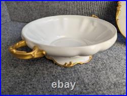 Magnificent Antique Jean Pouyat Limoges Covered Tureen Heavy Gold Gilt