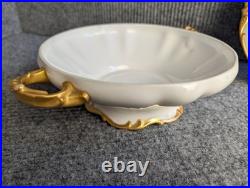 Magnificent Antique Jean Pouyat Limoges Covered Tureen Heavy Gold Gilt